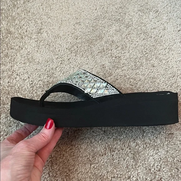 Yellow Box Bling Platform Sandals - Picture 3 of 8